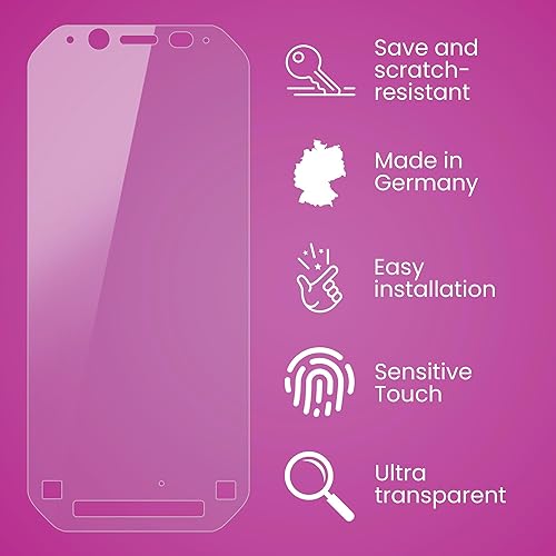 Miniatura 3 de Película protectora de vidrio de plástico compatible con Panasonic Toughbook FZ-N1 Protector de cristal, 9H Hybrid-Glass FX Glass Screen Protector
