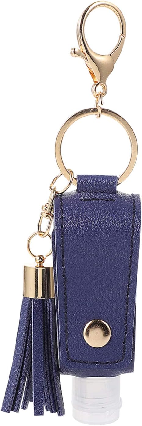 Cabilock Botella de Viaje de Plástico de 30 Ml con Tapa de Llavero Colgante Dispensador de Jabón Líquido para Bolsa de Viaje (Azul)