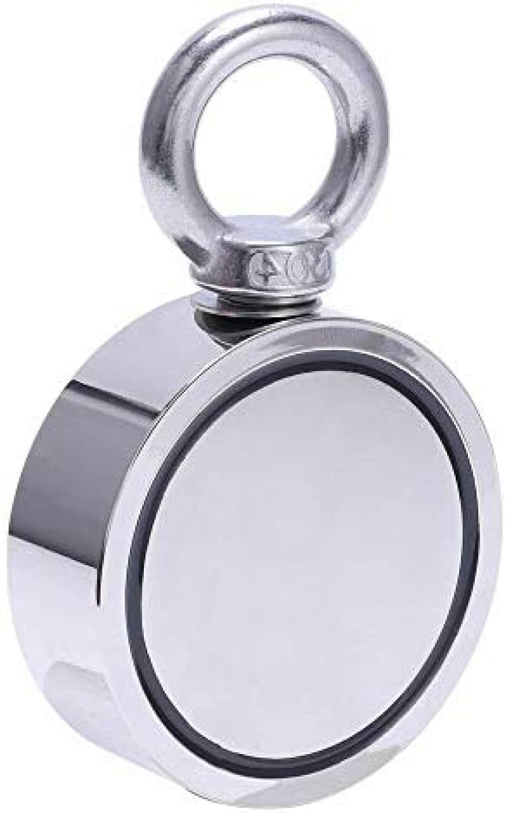 Aimant de pêche rond Double face de 500kg/1100lb, boulon à œil en néodyme de récupération avec corde de 10m pour l'industrie des sciences de la pêche de récupération