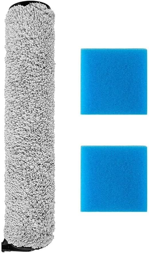 Sponge Brush ROLLser Kit for Eureka NEW400 Vacuum, High-Density Soft Flannelette Floor Cleaner Accessory with 2 Sponges and 1 Brush ROLLs for Hard Wood Marble Surfaces