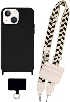 Amazon.com: JIATAY Phone Strap with Zippered Pouch Case for iPhone