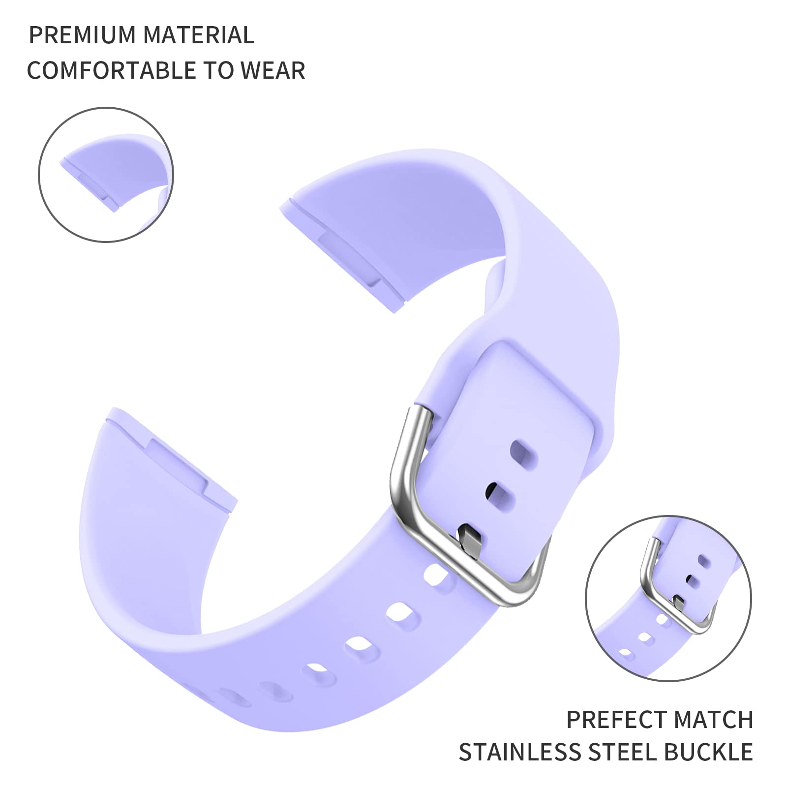 Cinturino In Silicone Morbido Compatibile Con Fitbit Versa 4 / Versa 3 / Sense | Fasce Sostitutive Con Rilascio Rapido