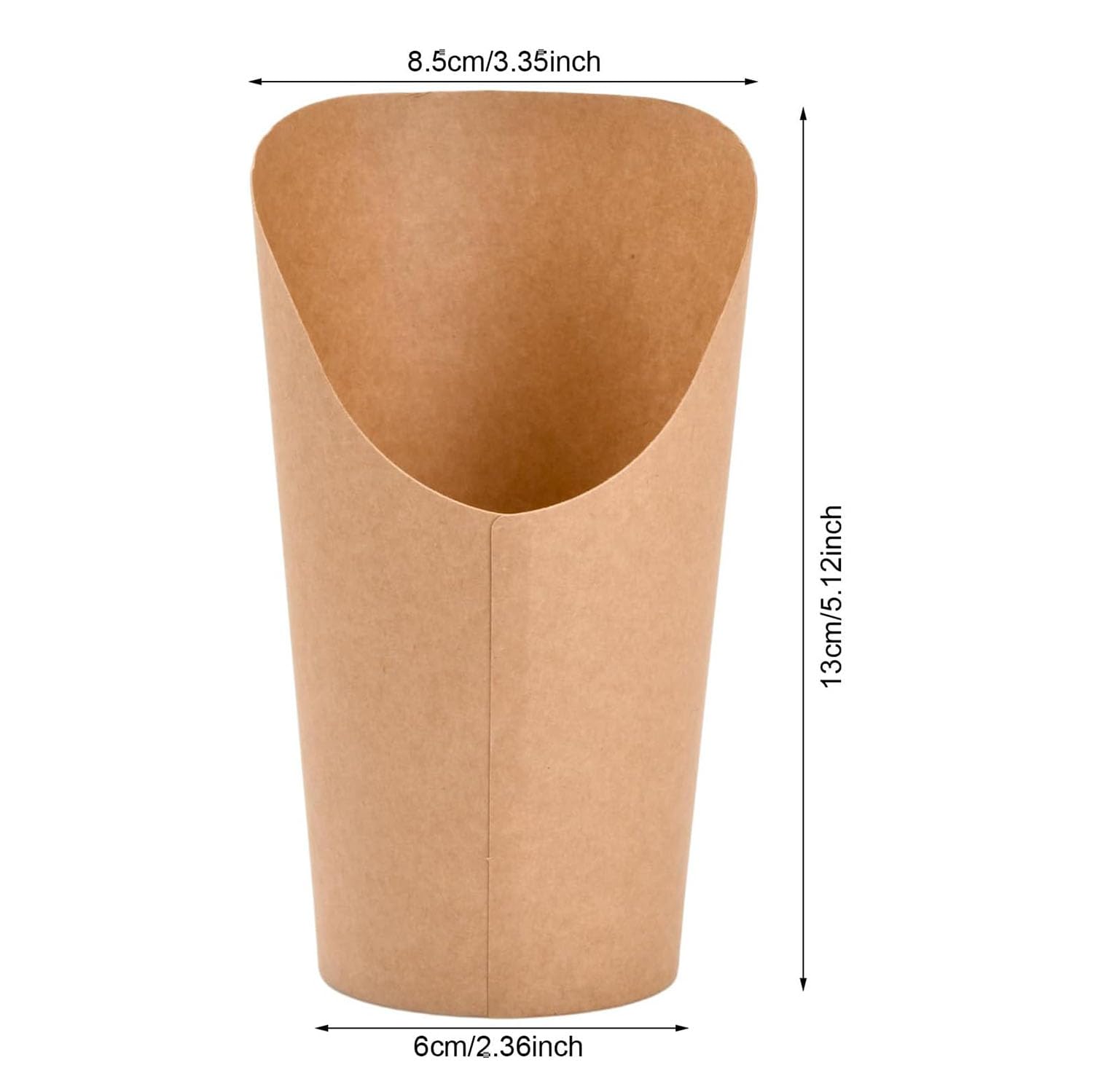 YANGWEN 16 Oz Porte Frites Tasses, 40 Pièces Coupes à Frites en Papier Kraft Gobelets Jetables pour Fêtes à Emporter,Sachets à gaufres à Bulles - Sachets à Frites