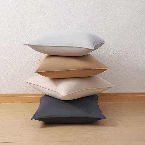 Miniatura 2 de WEMEON Juego de 4 fundas de almohada de terciopelo de 16 x 16 pulgadas, almohadas de color liso, suaves, decorativas, cuadradas, para sofá,