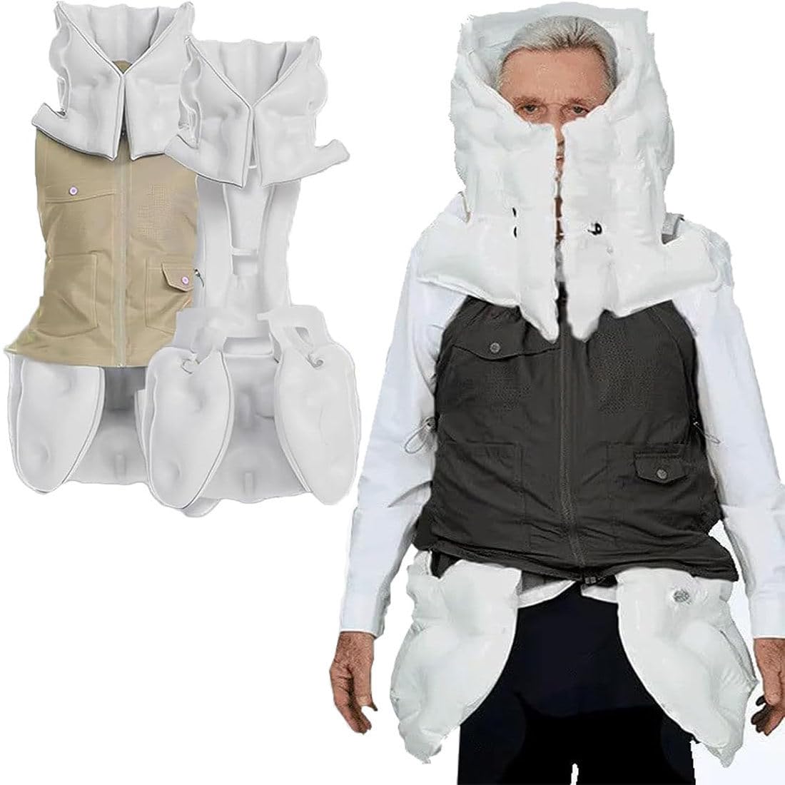 Gilet Airbag anti-chute avec surveillance intelligente des mouvements pour la protection de la tête et des hanches