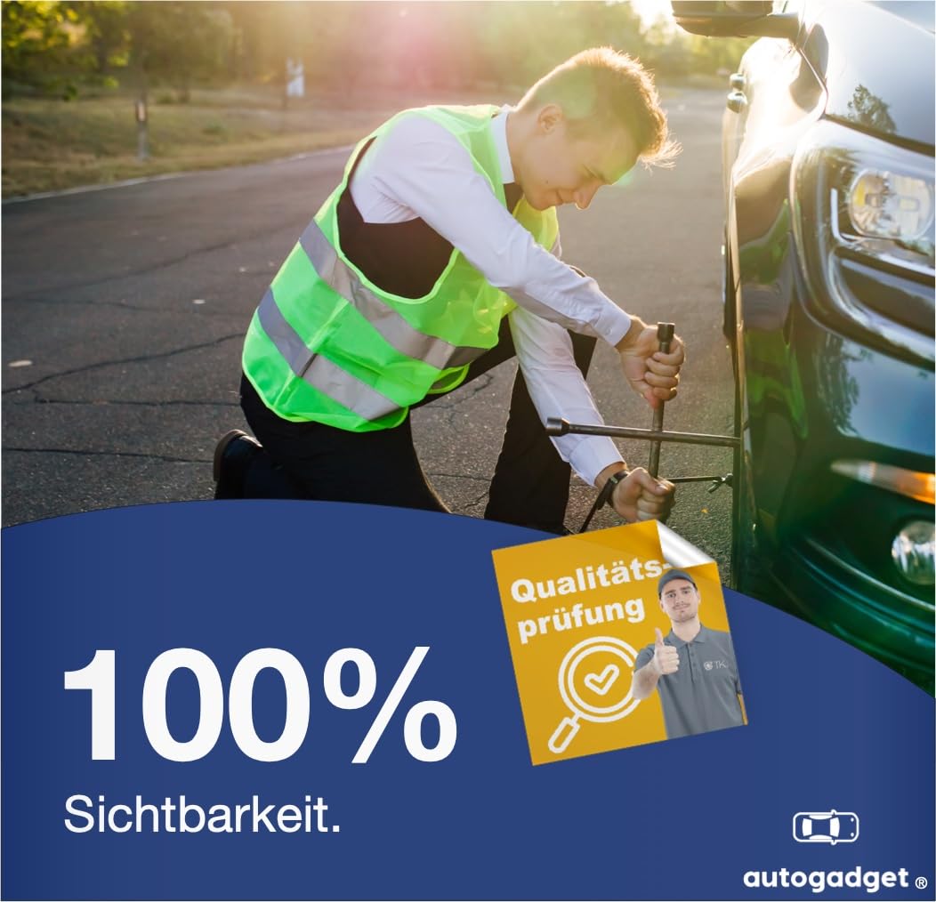 20x Stück Auto Warnwesten gemäß ISO20471 - PKW & LKW Sicherheitswesten für Sicherheit im StVO - Autozubehör