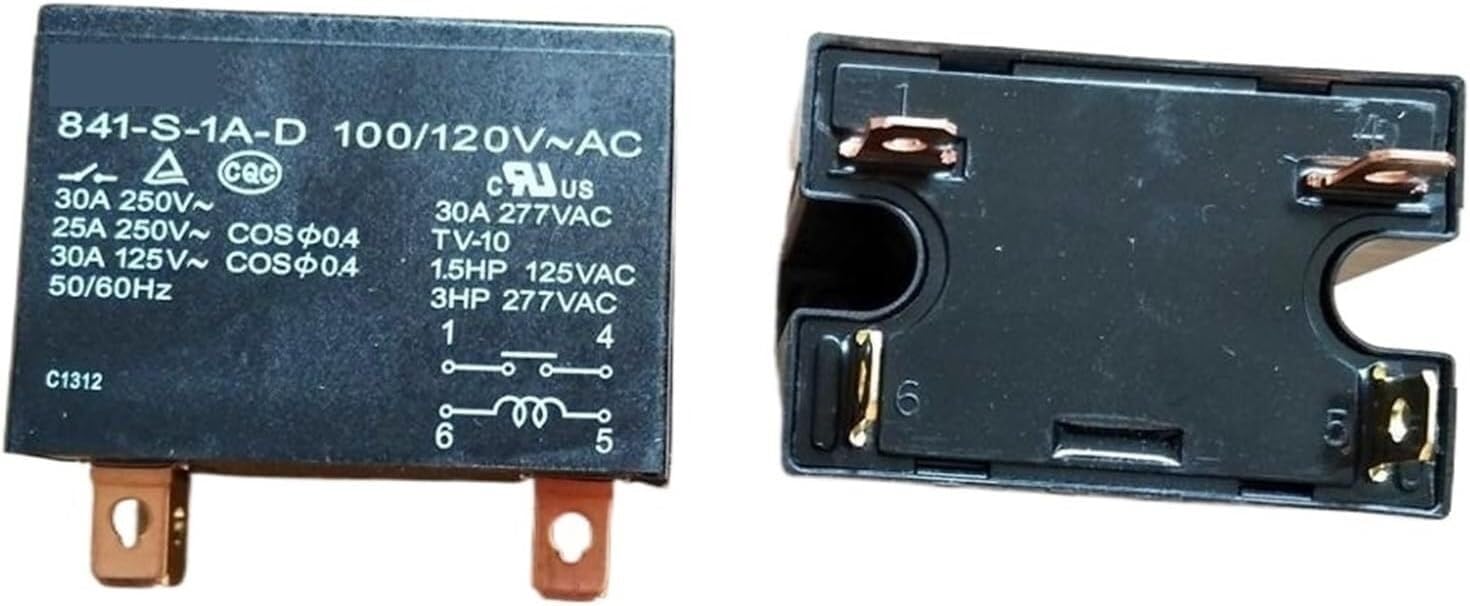 Relais de puissance 841-S-1A-D 12VDC 30A 277VAC à 4 broches pour circuits
