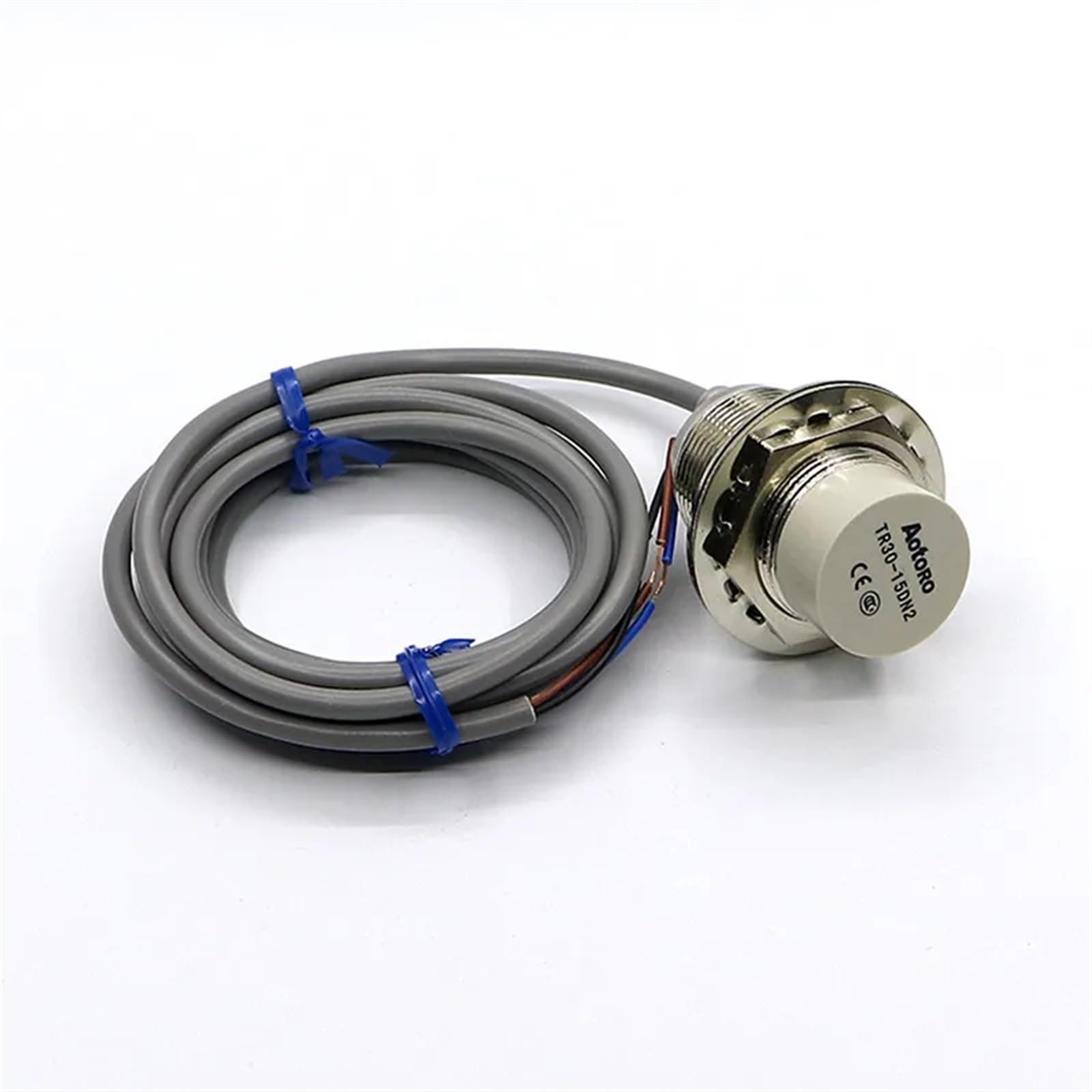 Transducteur TR30-15DC avec interrupteur de proximité à inductance de corps en métal de câble