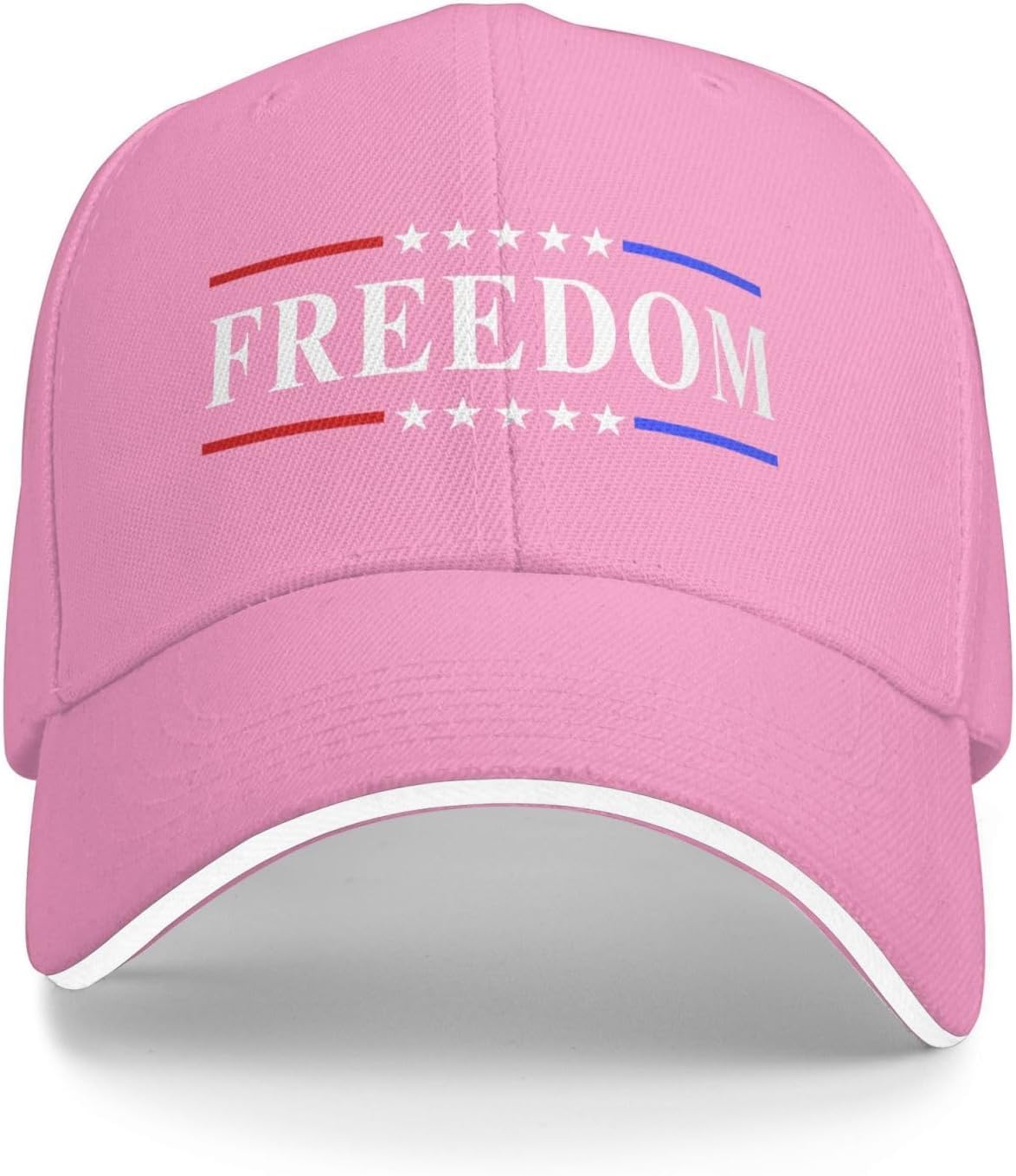 Hacxz Unisex Pink Freedom Hat Charlie Kirk Hat Trucker Sandwich Cap