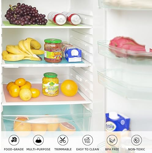 Miniatura 3 de 16 alfombrillas para refrigerador, impermeables, antideslizantes, de EVA, para refrigerador, cajones, estantes, armarios, almacenamiento de cocina y