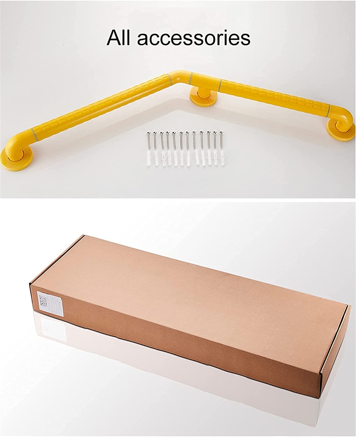 Bracciolo di sicurezza per servizi igienici Maniglione per il bagno Barre di sostegno in acciaio inossidabile ABS Sicurezza del bagno antiscivolo Barre di sostegno a parete Barra di equilibrio