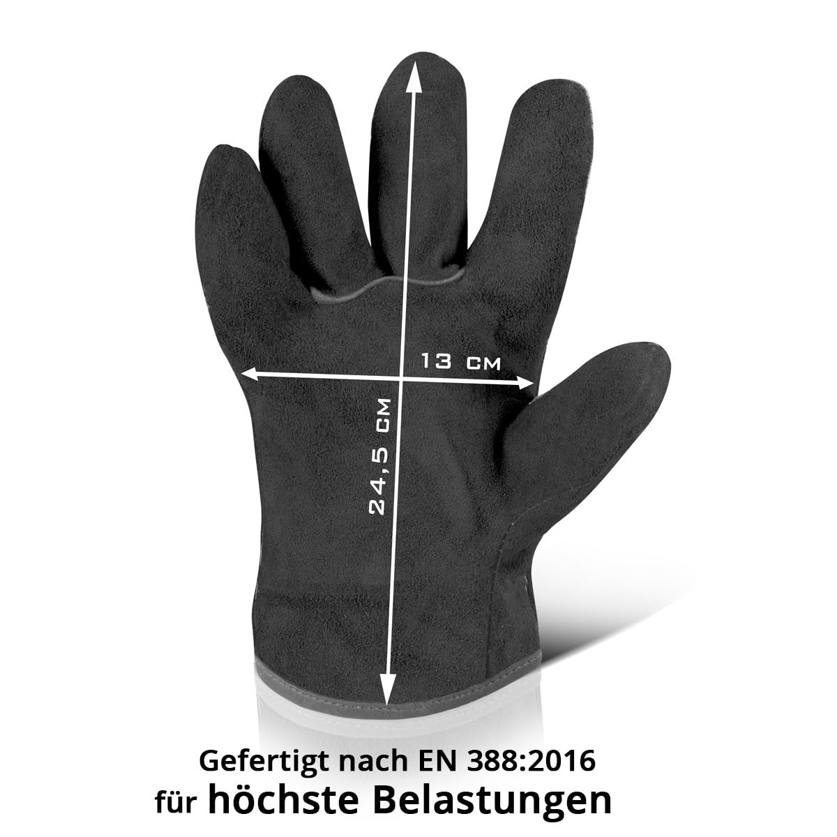 STAHLWERK Lot de 2 gants de soudeur | Gants de protection contre la chaleur | Gants de travail | Gants résistants à la chaleur en croûte de cuir de qualité supérieure pour soudage et découpe au plasma