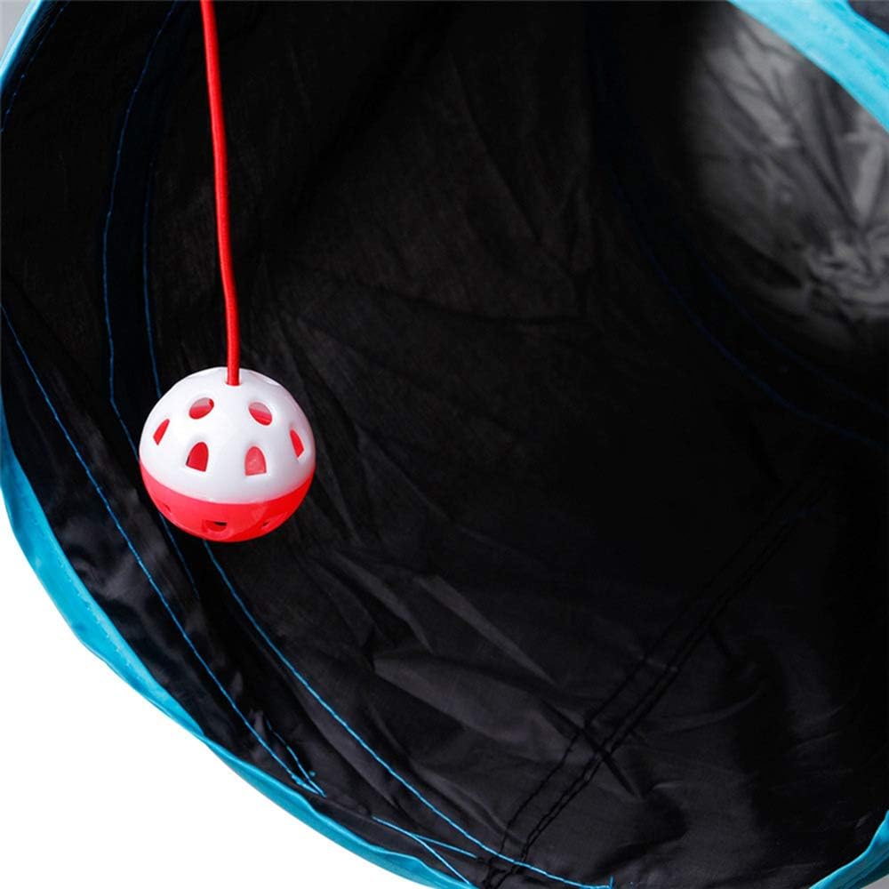 Cat Tunnel Toy,4 Way Cat Tunnel Extra Large 10 Inch Diameter and Extra Long A Big Collapsible Play Toy Wide Pet Tunnel Tube for Rabbits, Kittens, Large Cats, and Dogs Indoor/Outdoor Use