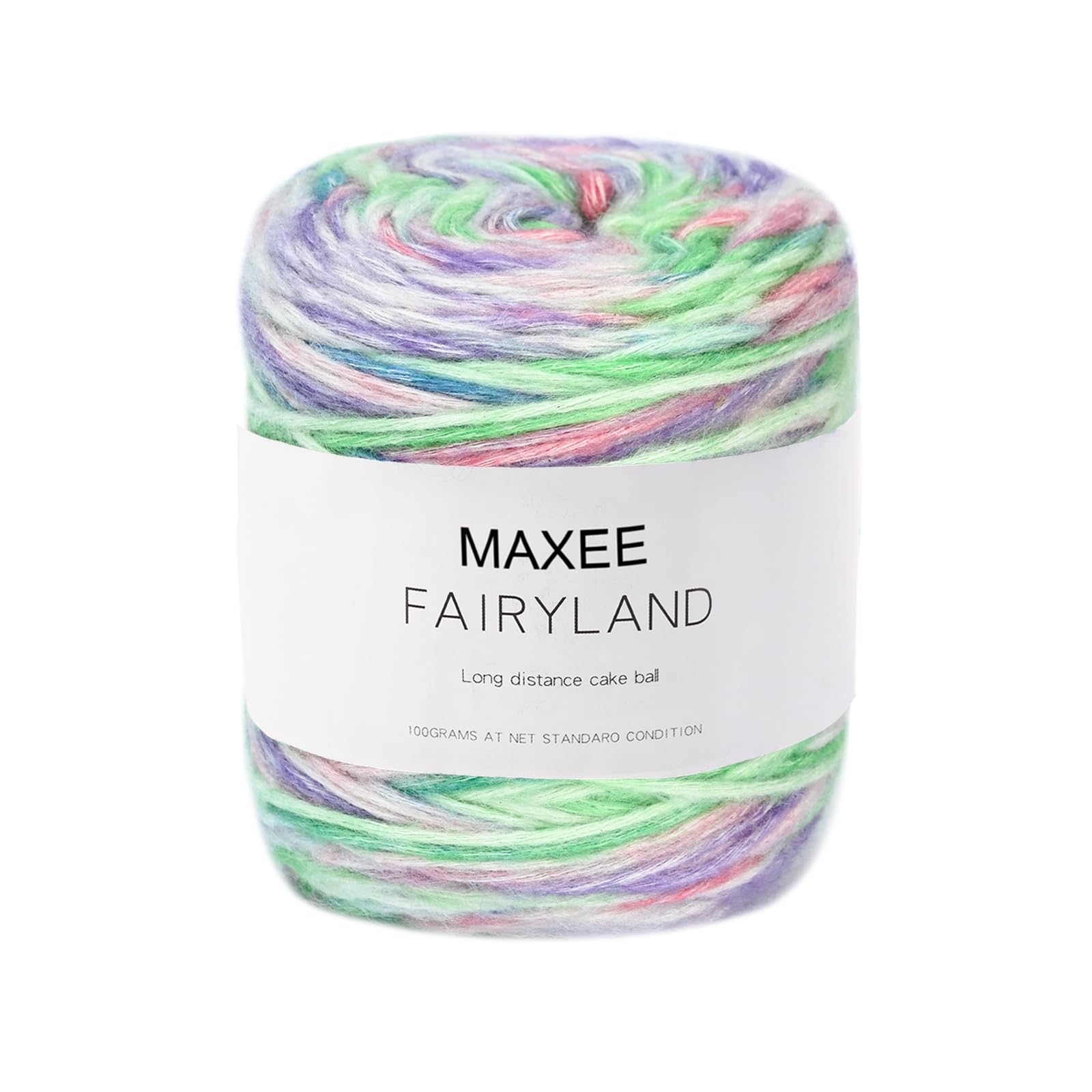 Maxee Farbverlaufsgarn, 100g 250 Meter Cupcake Bobbel, Regenbogenstreifen, Mehrfarbiges Gradient Häkelgarn, Häkeln Baumwoll Strickgarn, zum Pullover, Hüte, Mütze, Schal, Decke