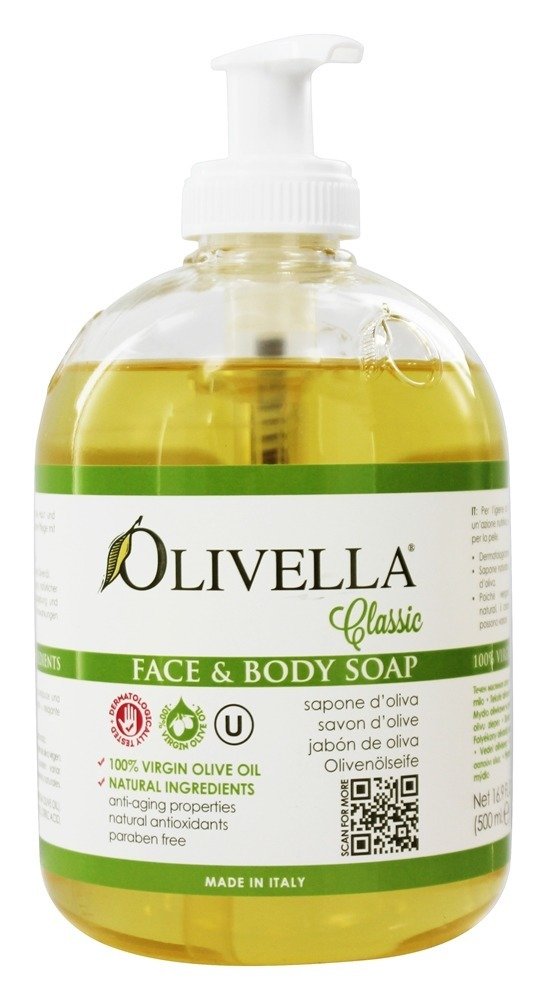 Olivella - Virgin Olive Oil Face and Body Liquid Soap - 16.9 oz. by Olivella