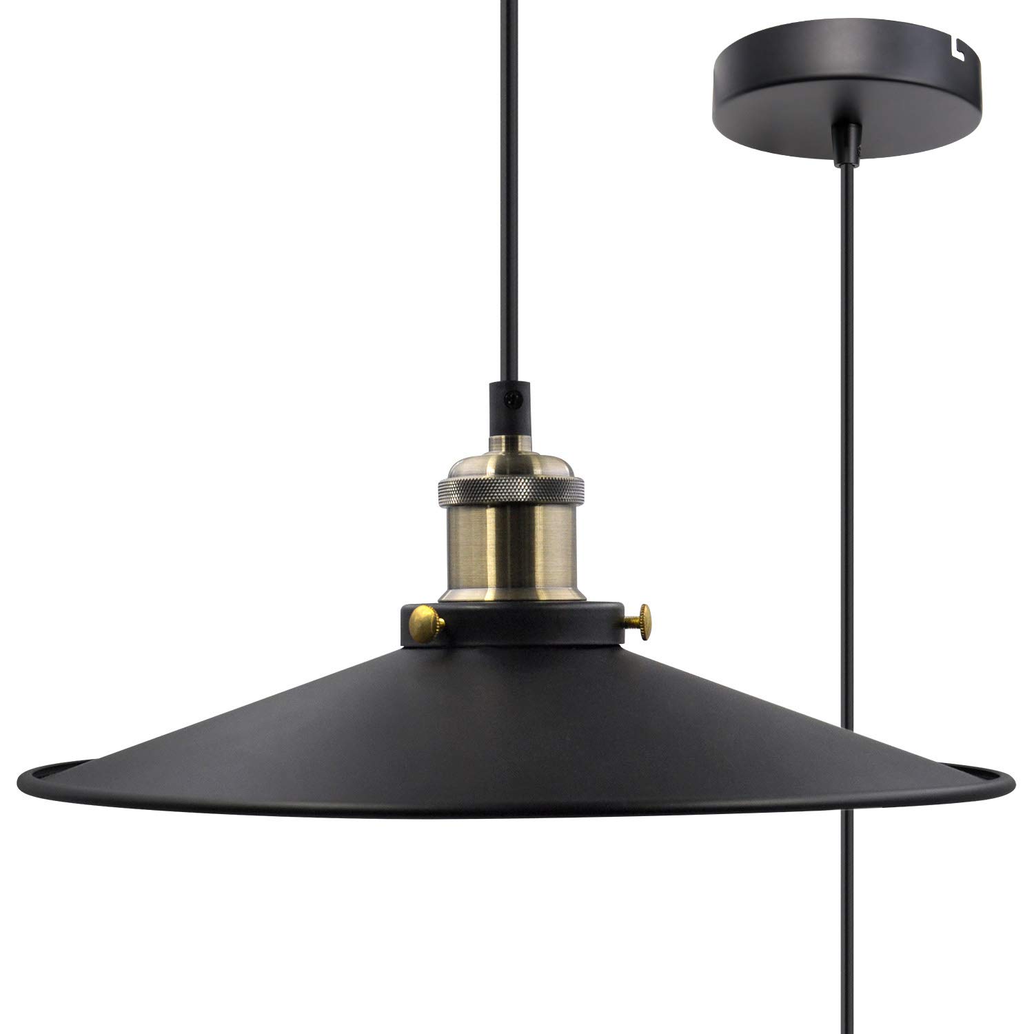 Buy Black Pendant Light Shade Vintage Metal Ceiling Hanging Lamp Shade