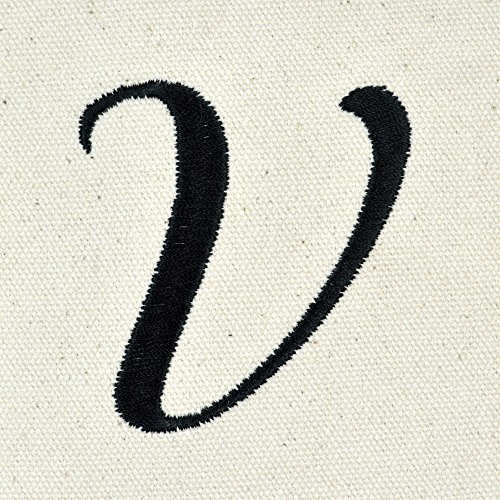 DALIX Personalized Shopping Tote Bag Monogram Black Star Initial Zippered Letter A-Z3