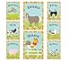 Farm Nursery Art in German - Vintage Farm Animals - Set of Eight 5x7 Inches Wall Cards, Nursery Decor, Playroom Decor, Nursery Wall Art, Bunny, Sheep, Pig, Rooster, Hen, Cow, Horse, Goat