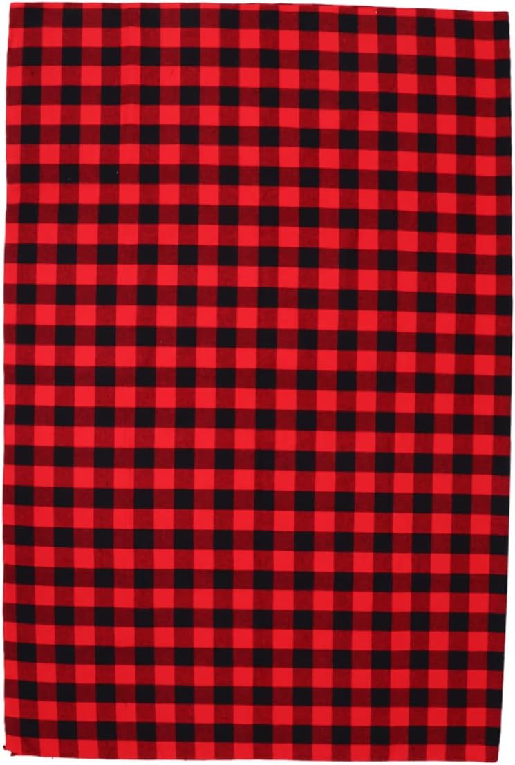 1pc Christmas Plaid Table Cover Black Red Checkered Tablecloth for Dining Room Buffet Picnic Home Decor Non Fading for Holiday Gatherings