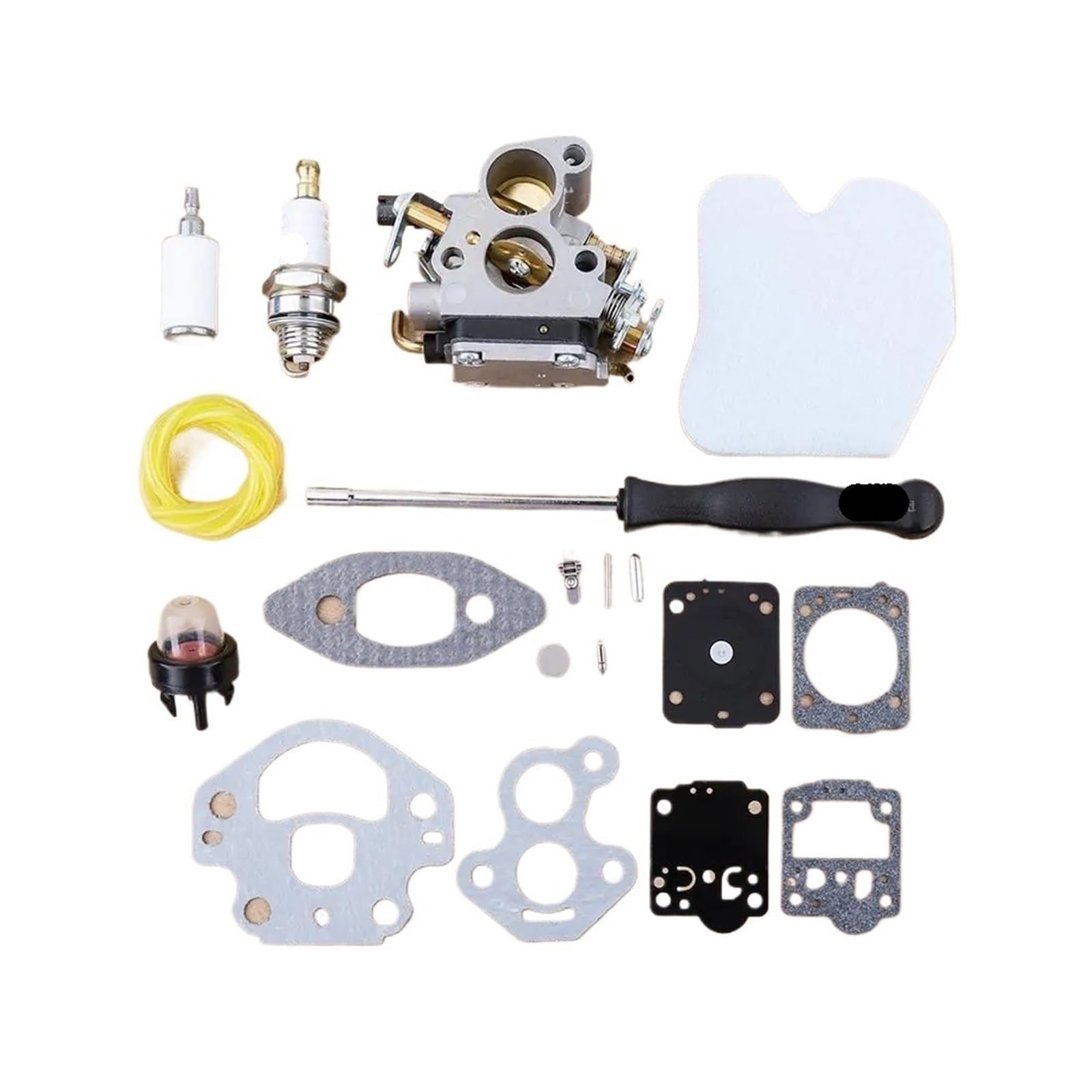 Carburador con Kit de reparación, Destornillador y Filtro de Aire for Motosierra 235, 236, 240, 235e, 236e y 240e (574719402 y 545072601)