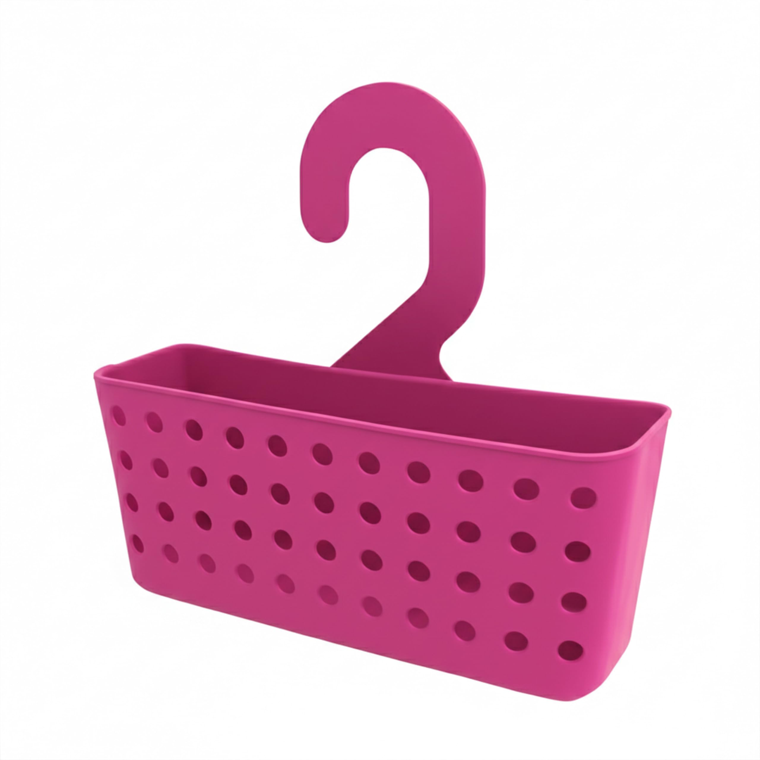 Ketayle Premium Plastic Shower Caddy Fuchsia - Wall Mounted Storage Basket for Bathroom Essentials, Space-Saving Organizer with Large Capacity for Shampoo, Soap, Towels, and Toiletries — image 1