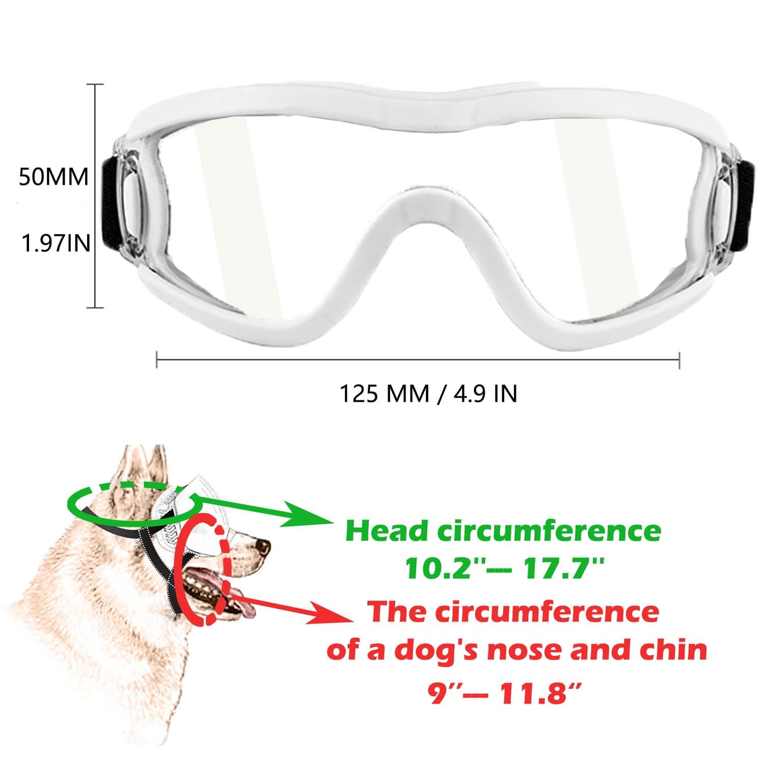 Medium Dog Sunglasses with Adjustable Strap UV Protection, Winproof Puppy Sunglasses - Image 3