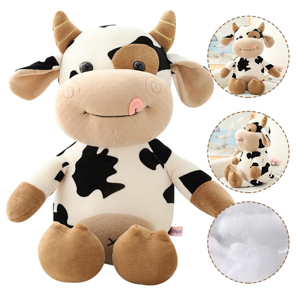 Vaca Peluche Suave De Animales Dibujos Lindo Juguete Muñeco De Juguetes Plush Pequeños para Niños Regalo De Cumpleaños 30cm