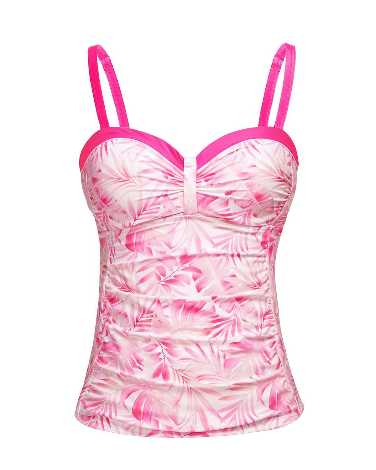 Women's Underwire Tummy Control Swimsuit Top Push Up Bathing Suit Top