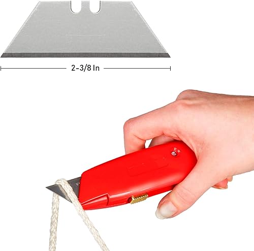 Miniatura 3 de CANOPUS Dispensador de cuchillas de cuchillo utilitario con cuchillo utilitario retráctil, cuchillas afiladas de un solo filo resistente, fabricado