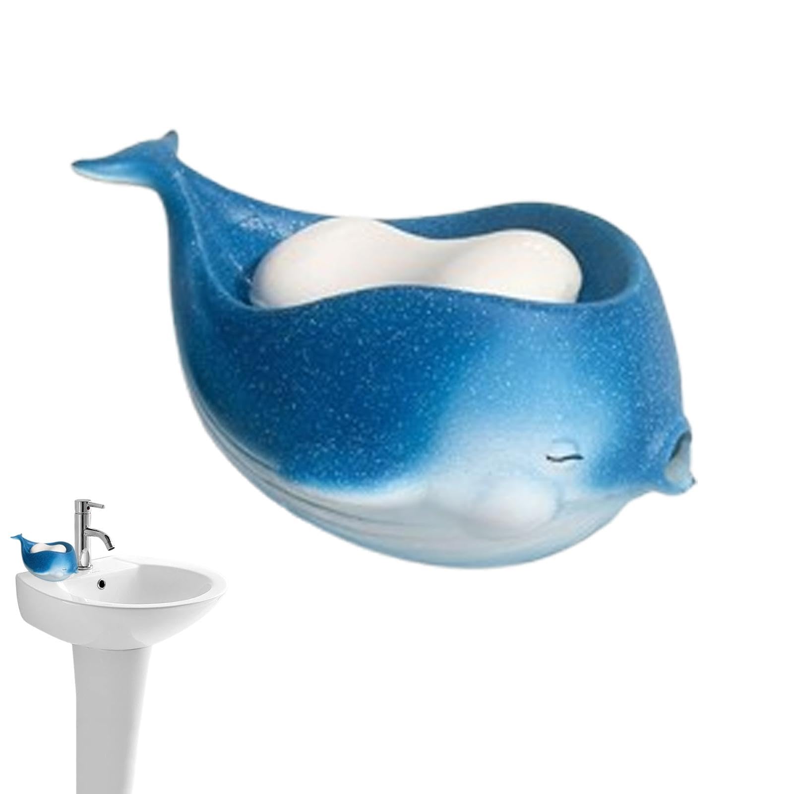 Porte-savon de vidange en forme de baleine mignon pour douche et maison
