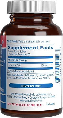 Miniatura 3 de Cápsulas blandas CoQ10 de alta absorción de 100 mg – Fórmula clínica Coenzima Q10 100 mg para piel corazón energía antioxidante y apoyo cerebral –
