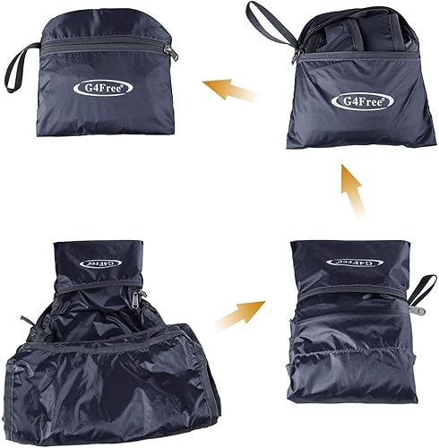 Miniatura 108 de G4Free Ultra Ligero plegable Mochila Senderismo bolsa de diario, práctico plegable camping al aire libre mochila beige (A-Beige)