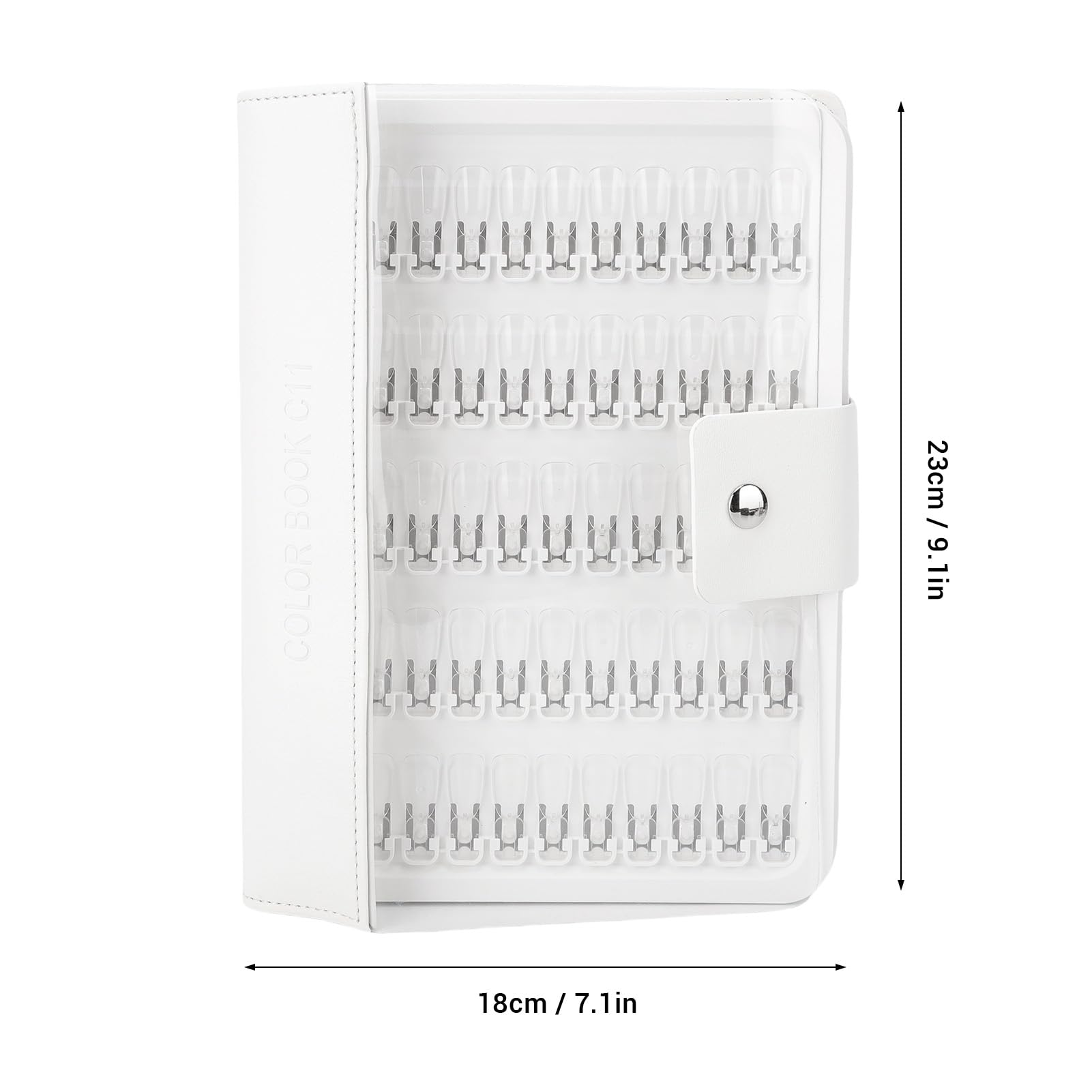 Présentoir de Livre d'Ongles de 150 Couleurs, Livre d'Échantillons de Couleurs de Vernis à Ongles avec 150 Faux Ongles Transparents et Couverture en Cuir PU pour la Conception