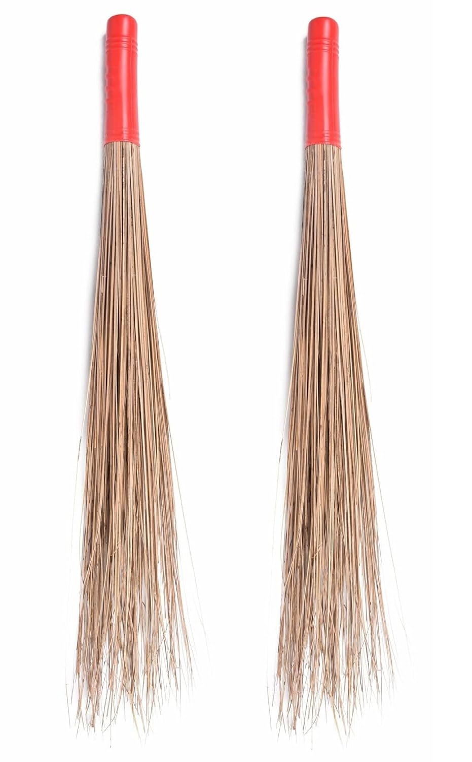 Jayam Traditional Natural Coconut Broom Sticks for Floor Cleaning Coconut Fiber Wet and Dry Broom with Plastic Holder (Brown, 2 Unit) (B0CMR57GMB) Amazon Price History, Amazon Price Tracker