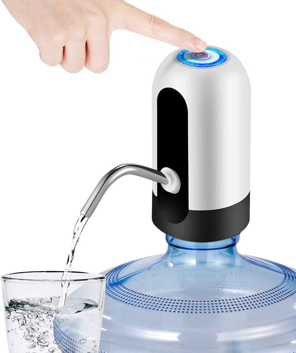 Water Dispenser Pump Automatic Wireless Water Can Dispenser Pump for 20 Litre Bottle Water Can Jar Dispenser for Home, Office, Parties - White-image-44