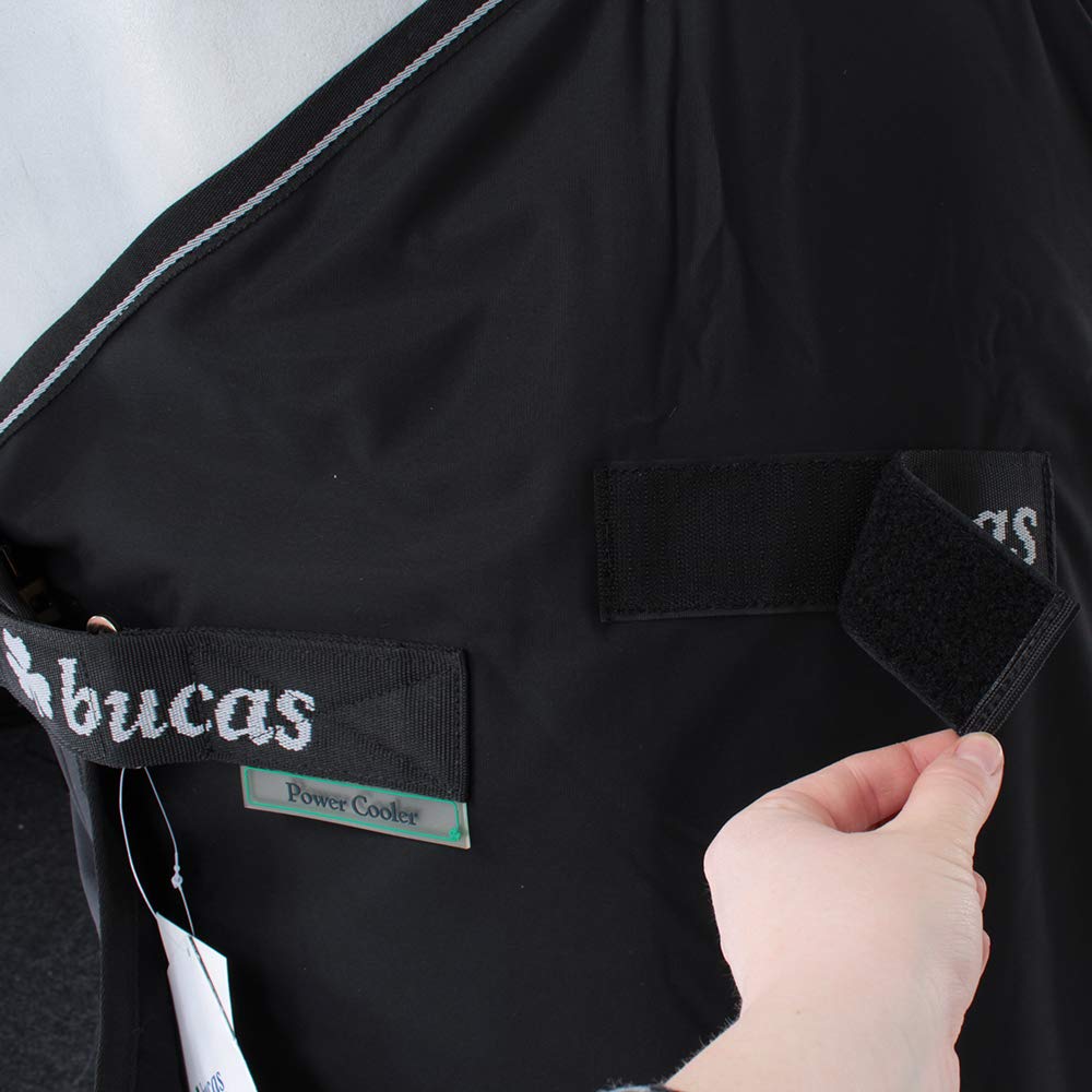 Bucas - Pferdedecke - Bucas Abschwitzdecke/Paradedecke/ Transportdecke Panel Prize Cooler Schwarz/Grau - 155 cm