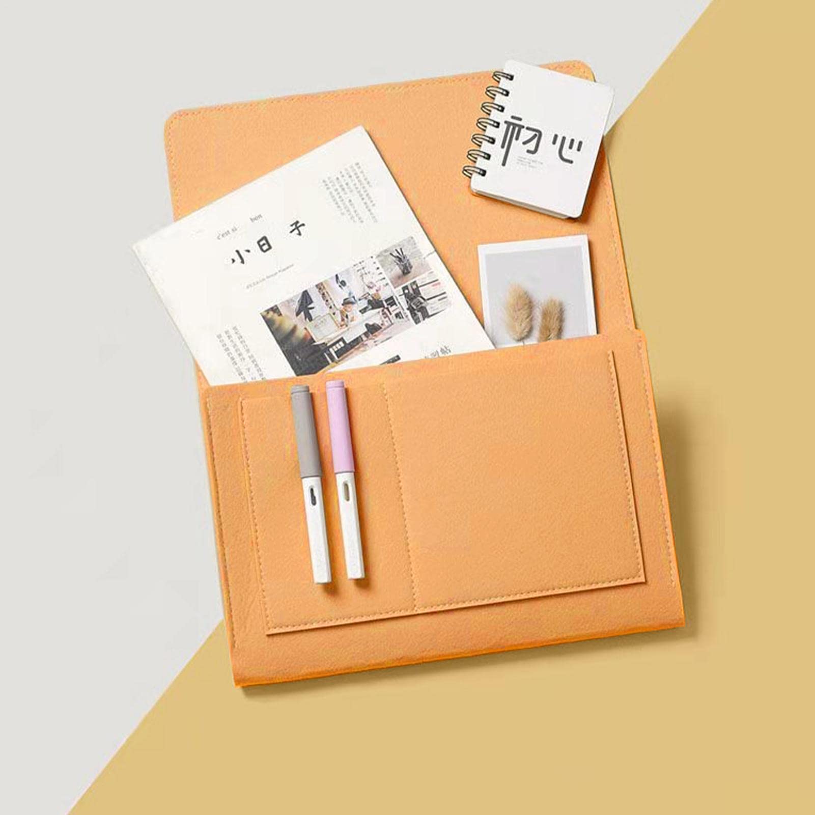 Organizer Da Letto In Feltro - Tasche Multiple Per Libri, Telefono, Cuffie
