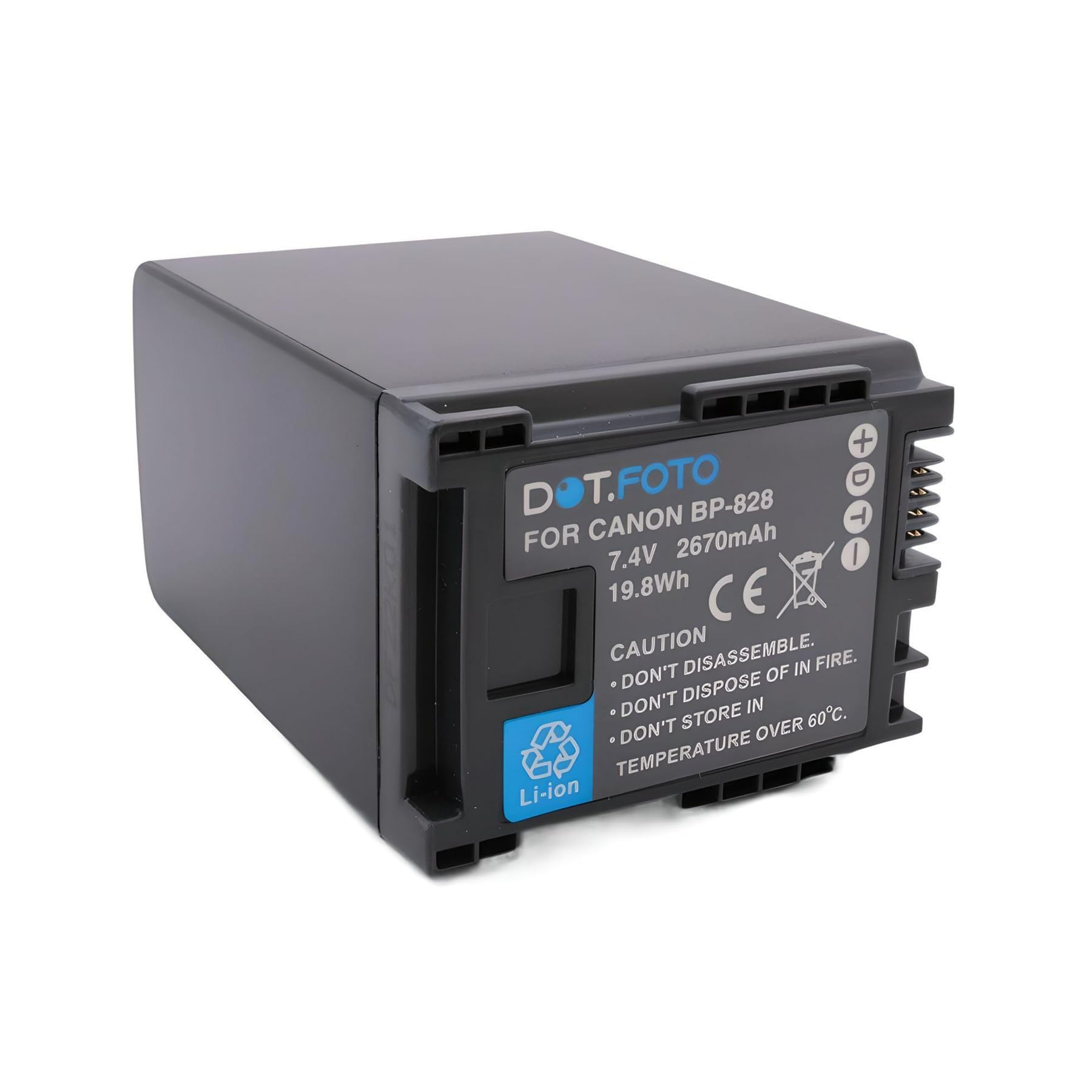 Battery for Canon BP-828 2800mAh - LEGRIA HF G30 G40 G50 / XA20 XA50 XA60 XA70