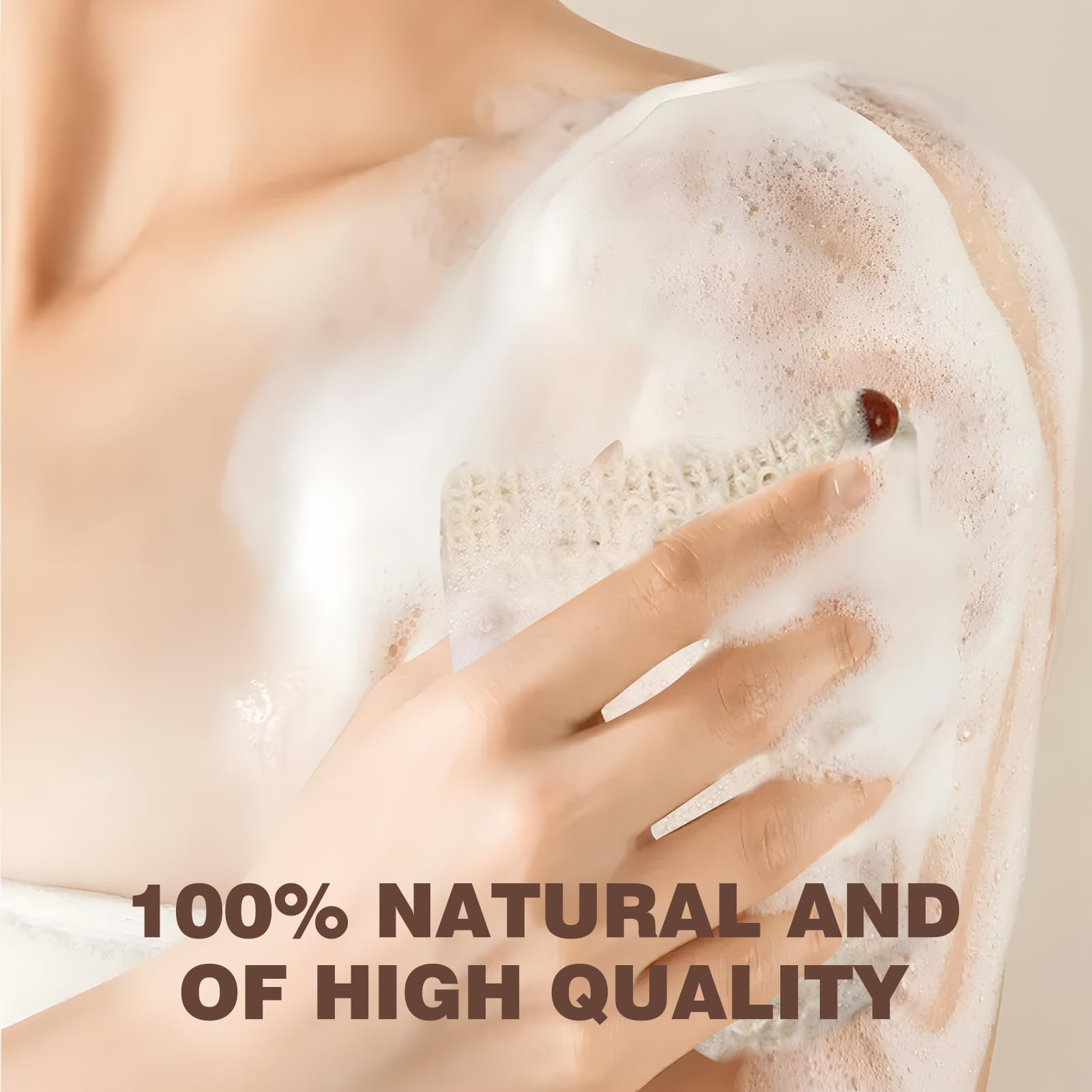 Lot de 8 sachets à savon pour savon solide, en sisal naturel, bio – Avec cordon de serrage pour suspendre, mousse solide et effet exfoliant, idéal pour la douche et les voyages