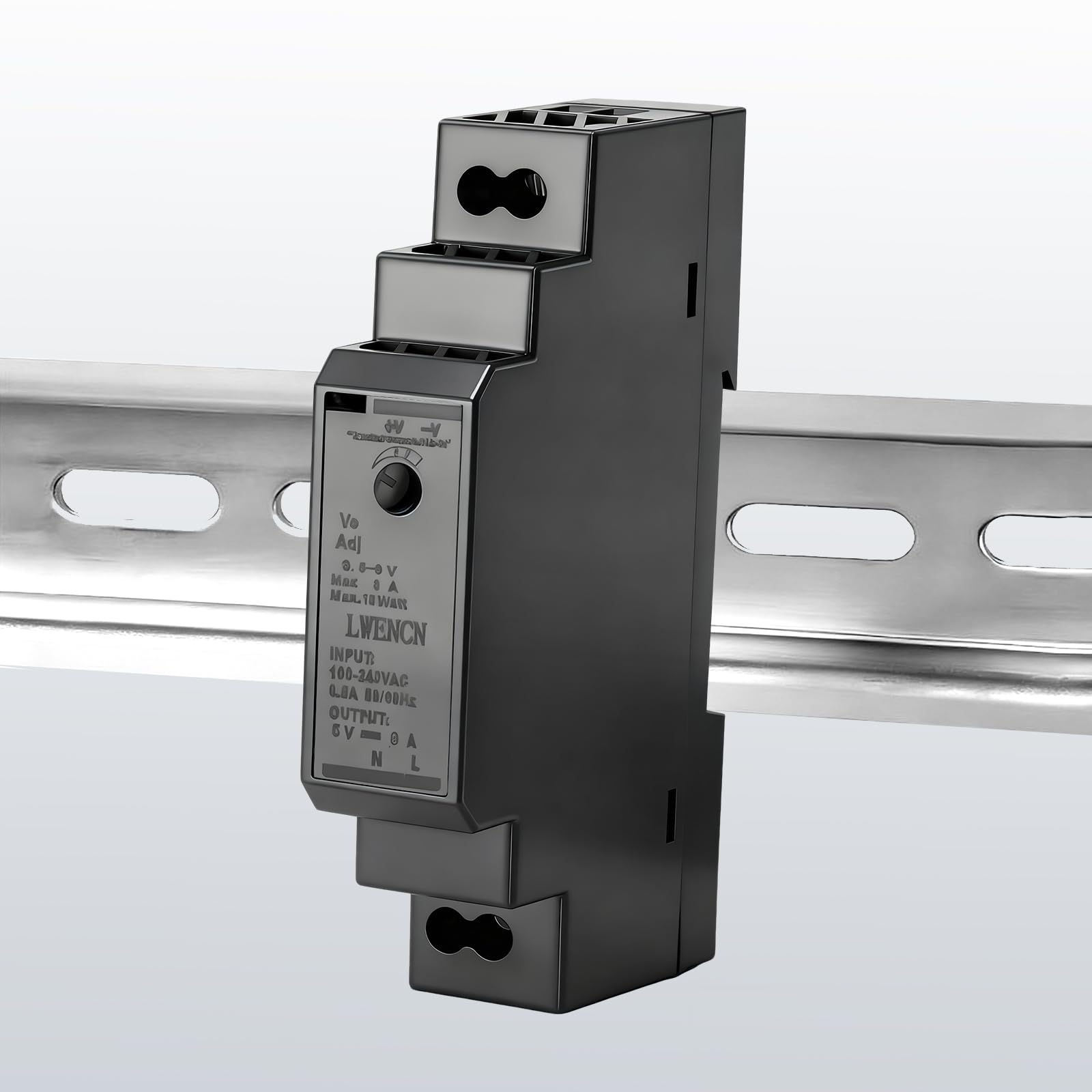 Zasilacz na szynę montażową 5 V DC 3 A 15 W – zasilanie na szynie DIN 100–240 V AC 50/60 Hz – kompaktowy transformator przemysłowy do automatyki domowej, szafy sterowniczej i oświetlenia LED