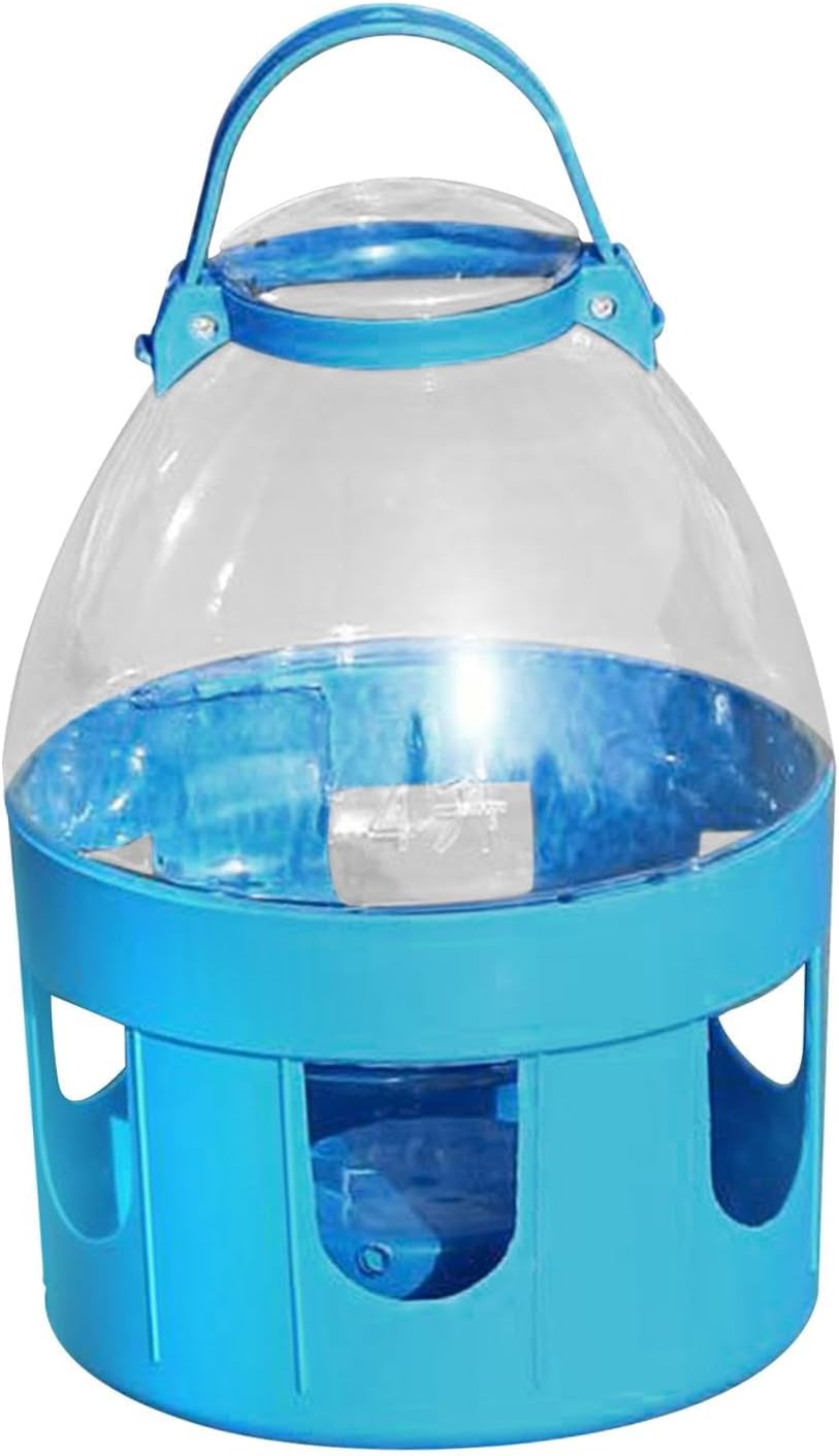 Automatic Bird Water Feeder Dispenser with Hanging Handle for Pigeons Doves Chickens Ducks Pheasants Budgies Livestock Farm Use- 6L