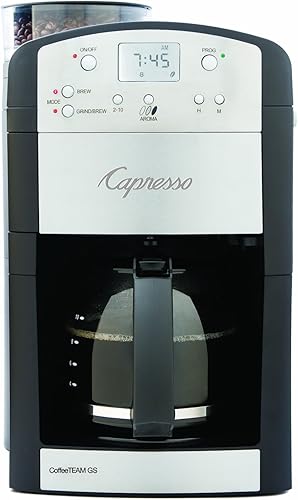 Miniatura 2 de Capresso 464.05 CoffeeTeam GS - Cafetera digital de 10 tazas, color negro, 15.5 x 9.5 x 9.75 pulgadas y 4640.93, paquete de 3 filtros de agua de