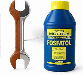Removedor e Neutralizador de Ferrugem 200ml Mococa Maza Preparador de Superfícies, Fosfatizante e Protetor para Metais