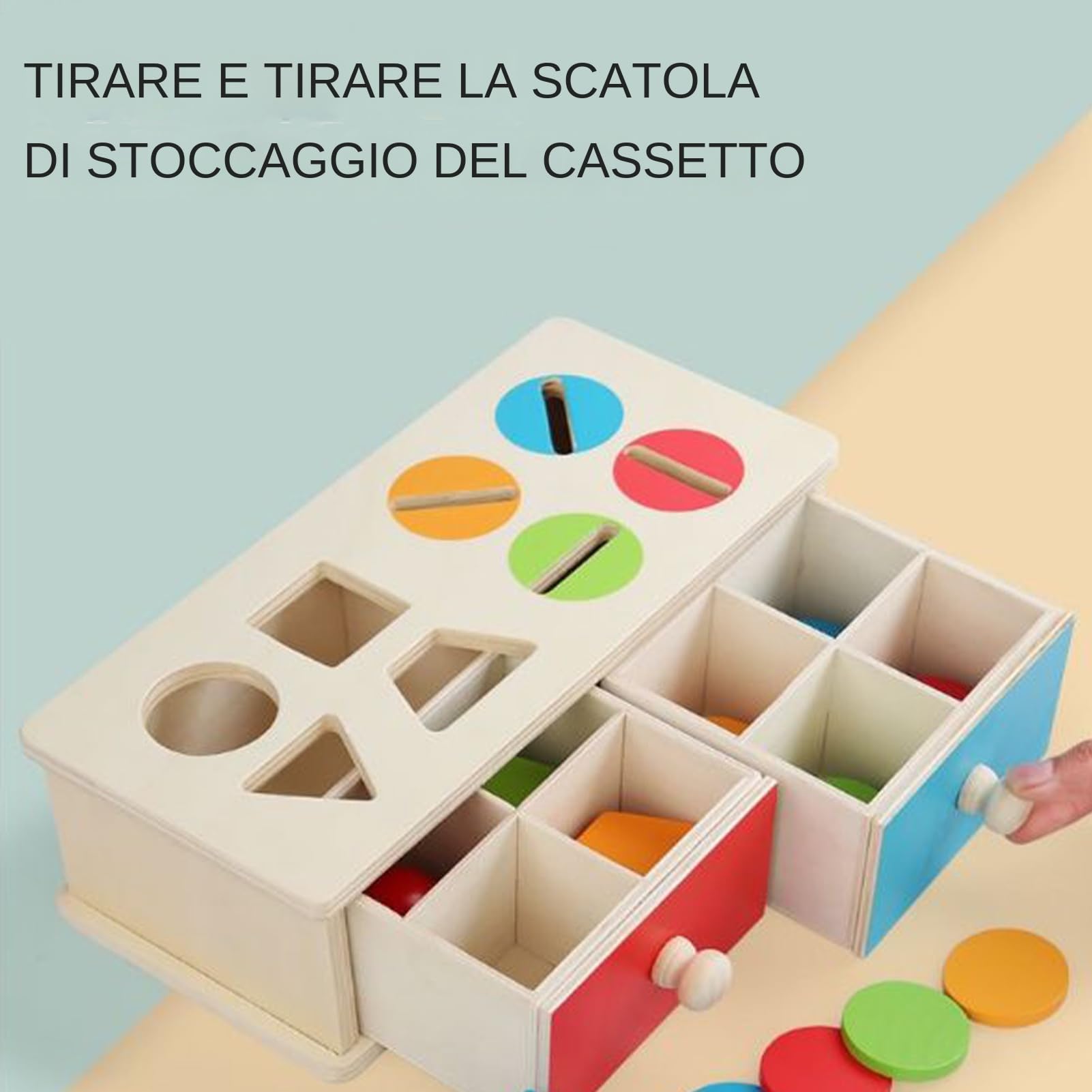 Giocattolo di forme da incastrare Giocattolo Interattivo in Legno per | Giocattoli educativi di smistamento per bambini per Bambini, Ragazzi e Famiglia, Viaggi, Campeggio, Feste