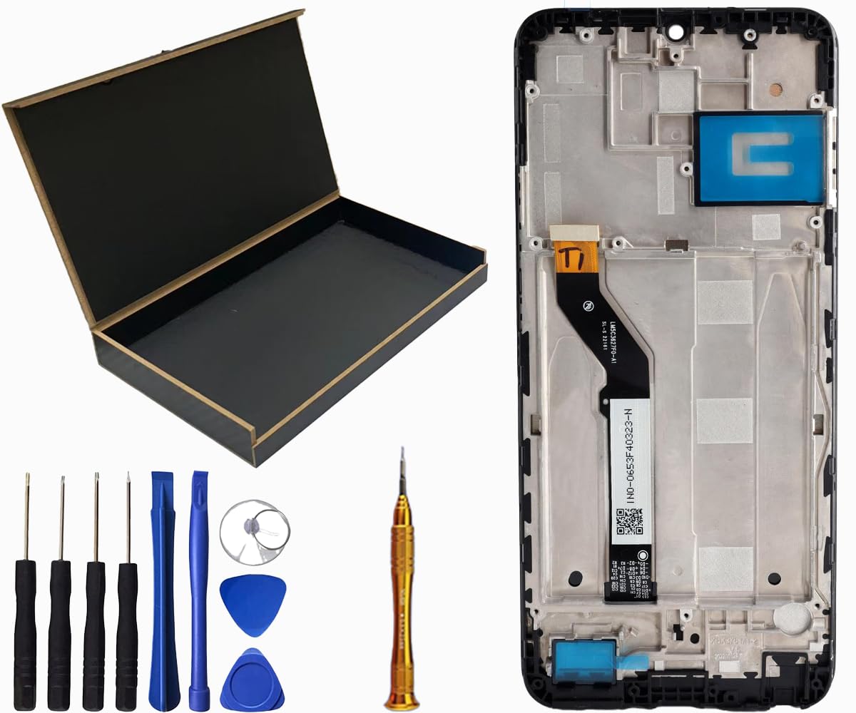 SECRETIGER LCD Screen Display Touch Digitizer Assembly with Frame Replacement for Cricket Icon 3 EC211002 6.5