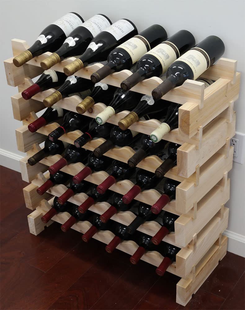 Buy DisplayGifts Modular Stackable Wine Rack Freestanding Wooden Wine