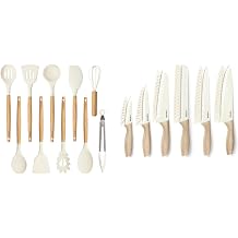 CAROTE 22PCS Knife Set and Utensils Set