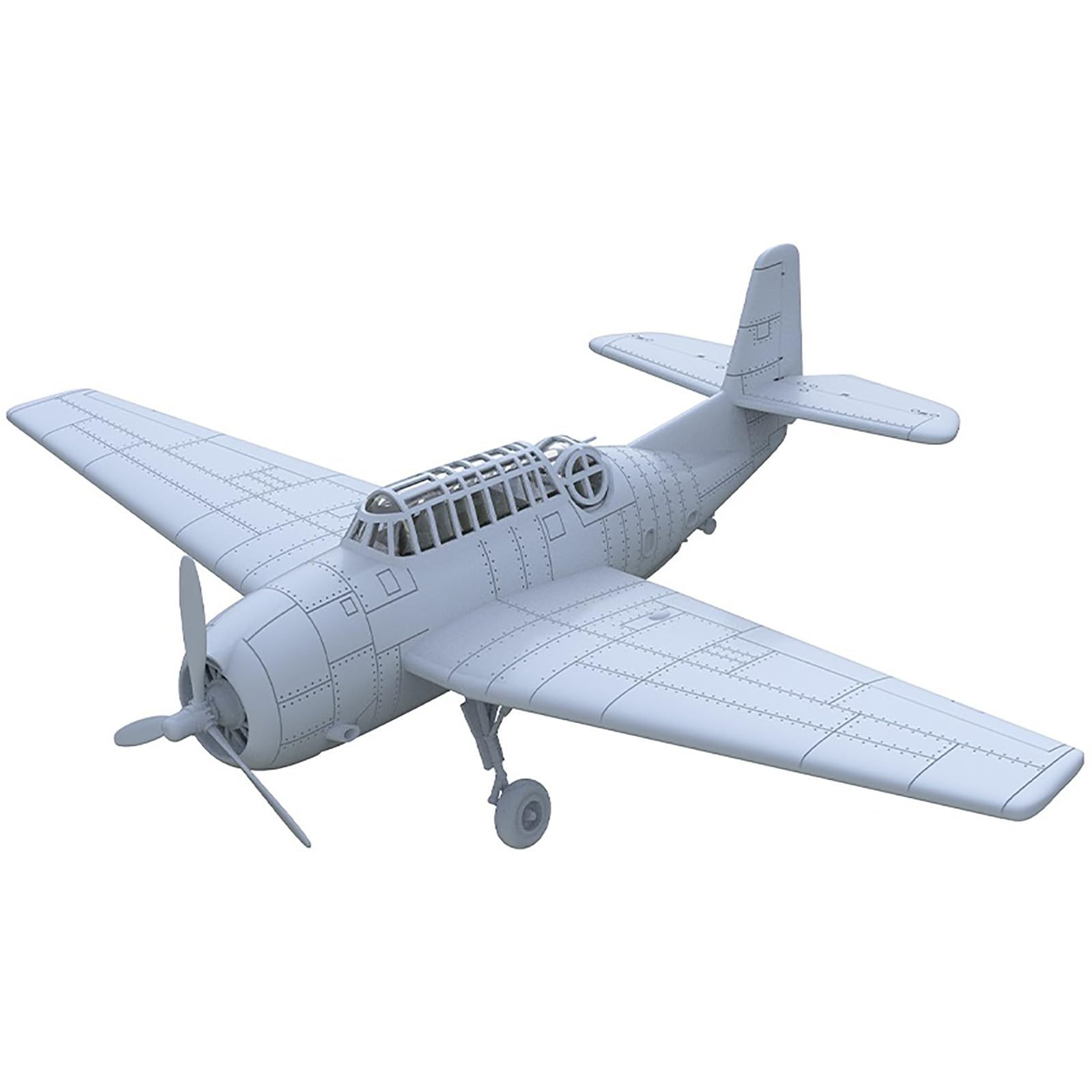 DIY Military Model 1/144 Scale US TBF-1C Avenger Torpedo Bomber Fighter Aircraft Unassembled Uncolored Resin Model for Military Collection