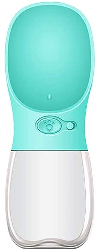 YOUSTYLO - YOU ARE PRIORITY Dog Water Bottle for Walking,Fashion Antibacterial Portable Pet Travel Water Drink Cup with Bowl Dispenser,Leak Proof,Portable,Fast and Easy - Food Grade BPA Free (Blue)