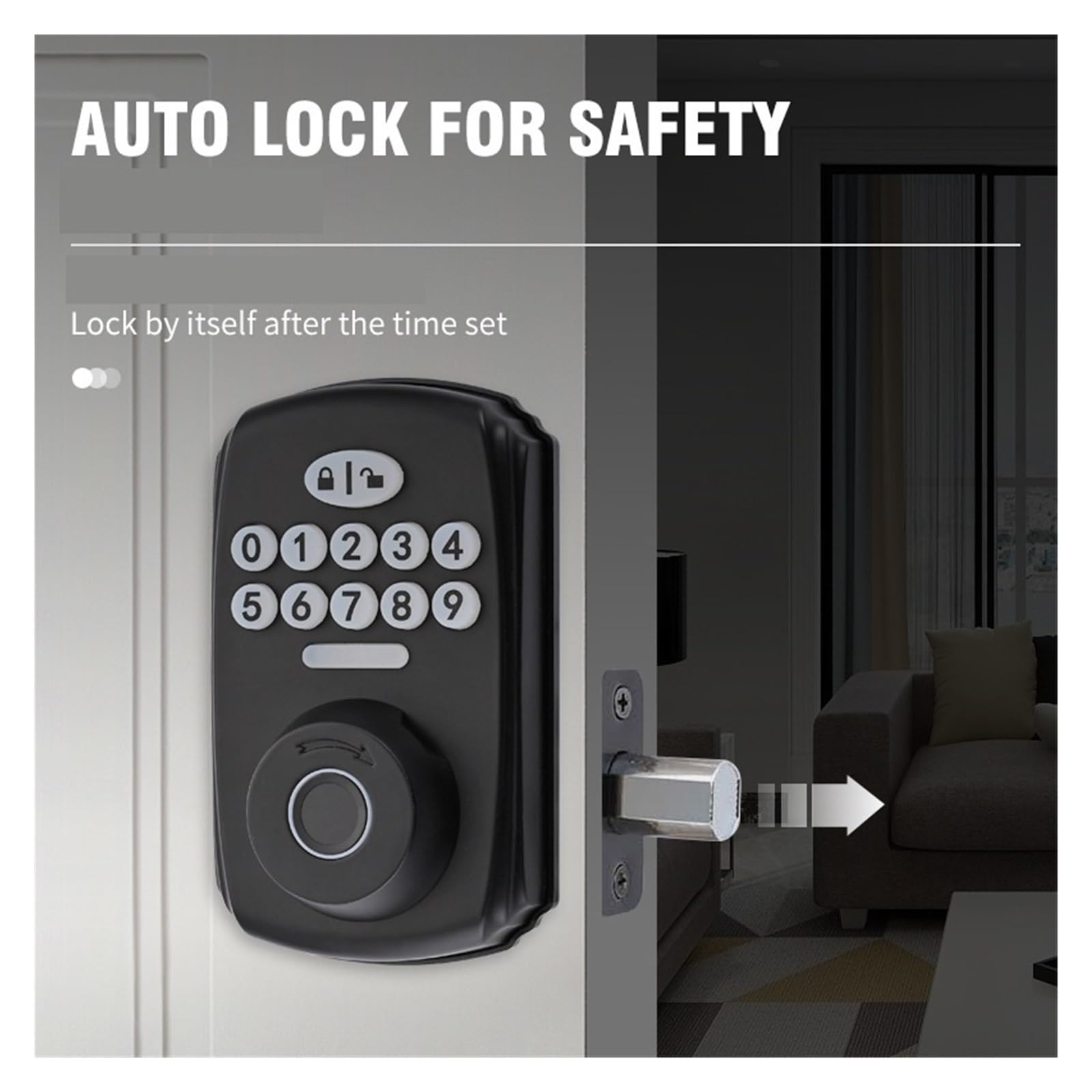 Serrure connectée WiFi en Bronze frotté for Un contrôle d'accès sécurisé à Domicile avec Surveillance Distance, Sécurité améliorée